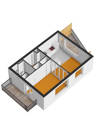 Floorplan - Noordeinde 189B8, 2371 CS Roelofarendsveen